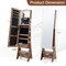 Freestanding Full Length LED Mirror Jewelry Armoire with 6 Storage Drawers